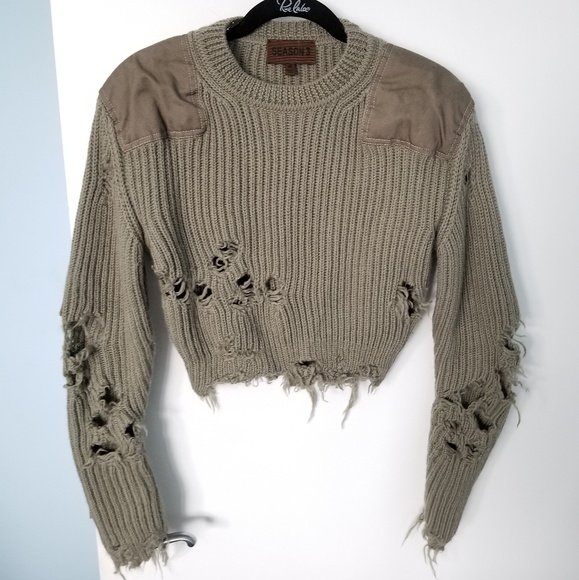 yeezy distressed sweater